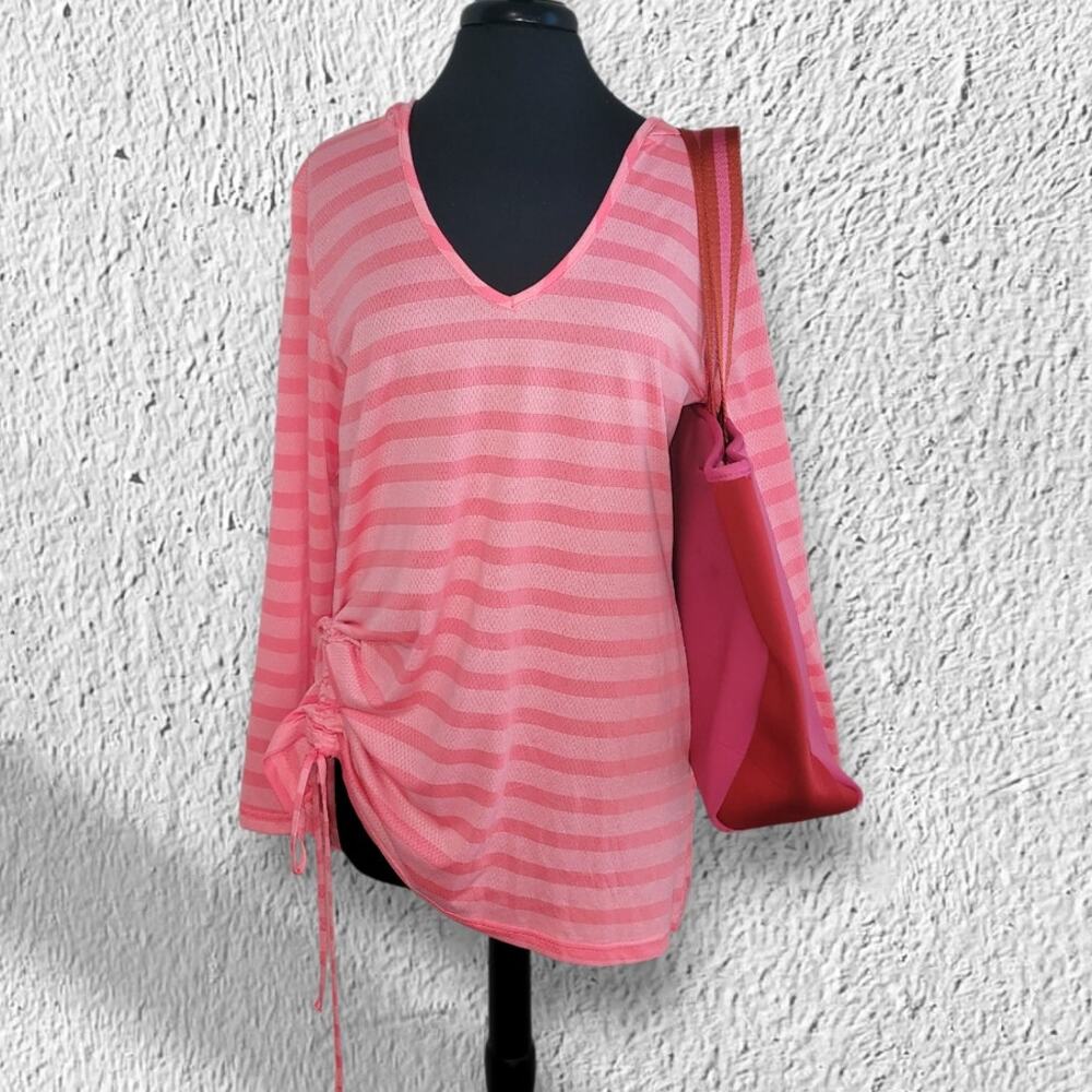 Anthropologie Summersalt Neoprene Beach Tote Pink Red Travel Pool Vacation